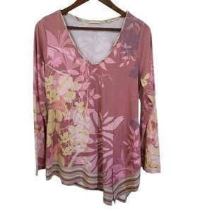 Soft Surroundings Asymmetrical Hem Tunic Top Small Womens